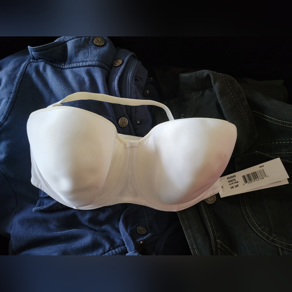 Fantasie White Strapless/Halter Bra 34F